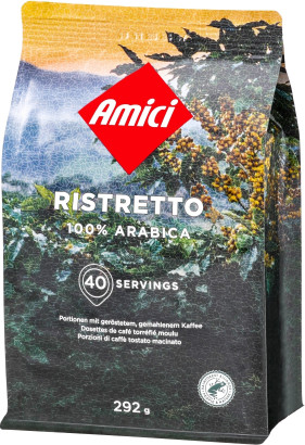 Amici Servings - Ristretto - 40 dosettes E.S.E. (sachet)