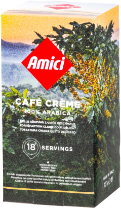 Amici Servings - Café Crème - 18 dosettes E.S.E.